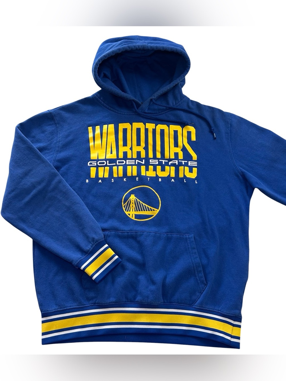 Ultra Game NBA Golden State Warriors Men’s Pullover Hoodie Sweatshirt Blue sz M